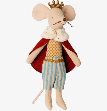 King Mouse Maileg från Maileg, mus klädd som kung med krona