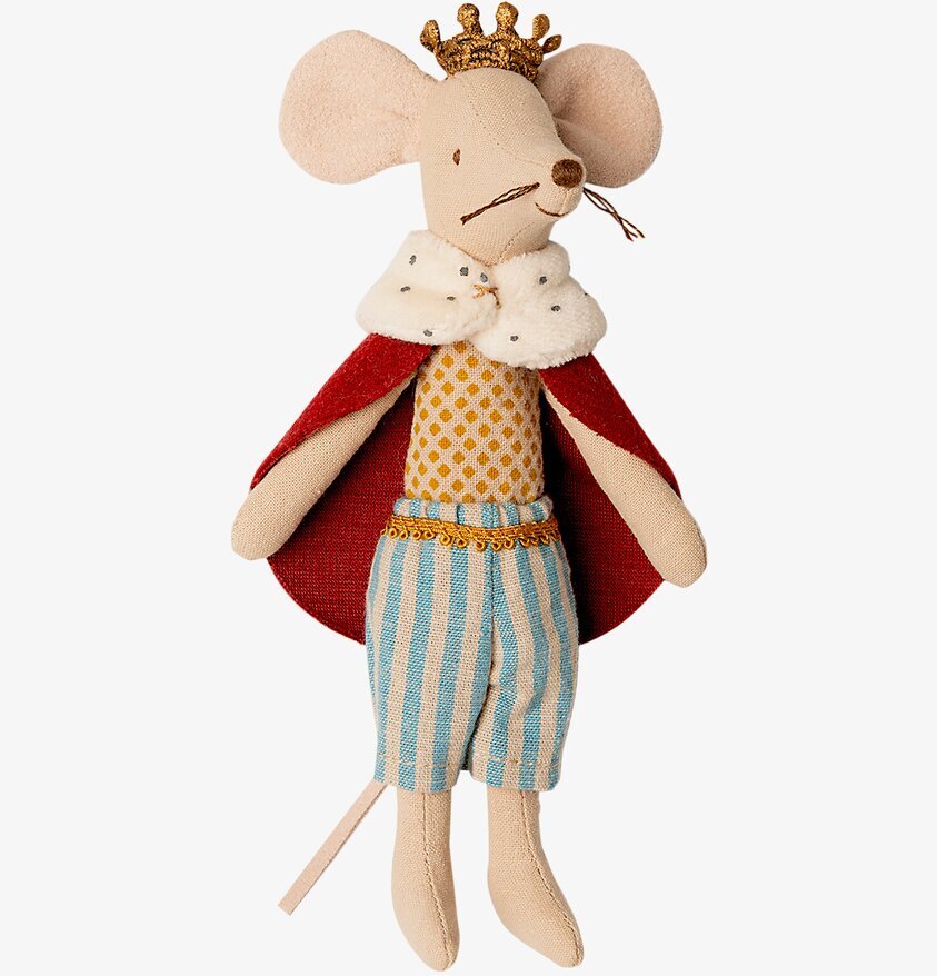 King Mouse Maileg från Maileg, mus klädd som kung med krona