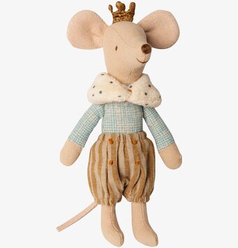 Prince Mouse Big Brother från Maileg, musdocka med krona