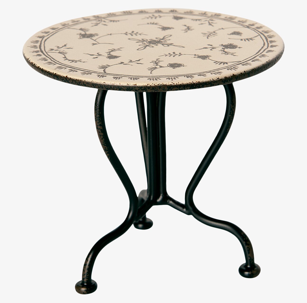 Maileg Vintage Tea Table med blommönster och svarta ben