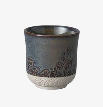 Espresso Cup Arabesque Fig från Sthål med mörkblå glasyr