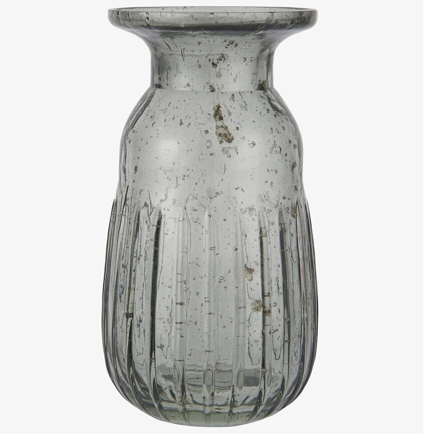 Hyacintvas Pebbled Glas Smoke från IB Laursen i rökfärgat glas