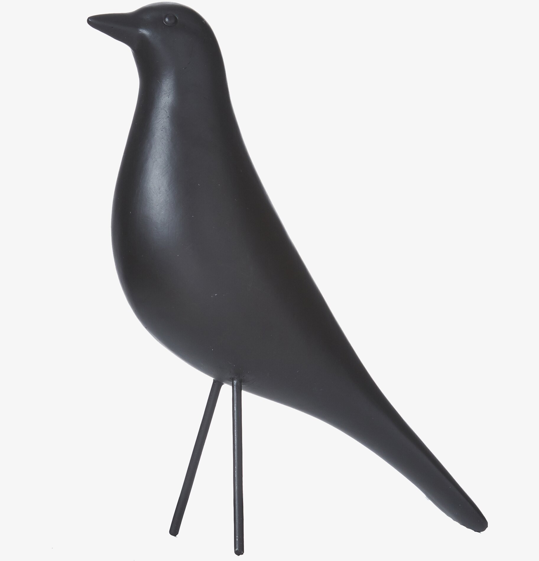 Fågel Svart L dekorativ skulptur från Wikholm Form