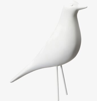 Fågel Vit M från Wikholm Form - elegant vit keramikfågel