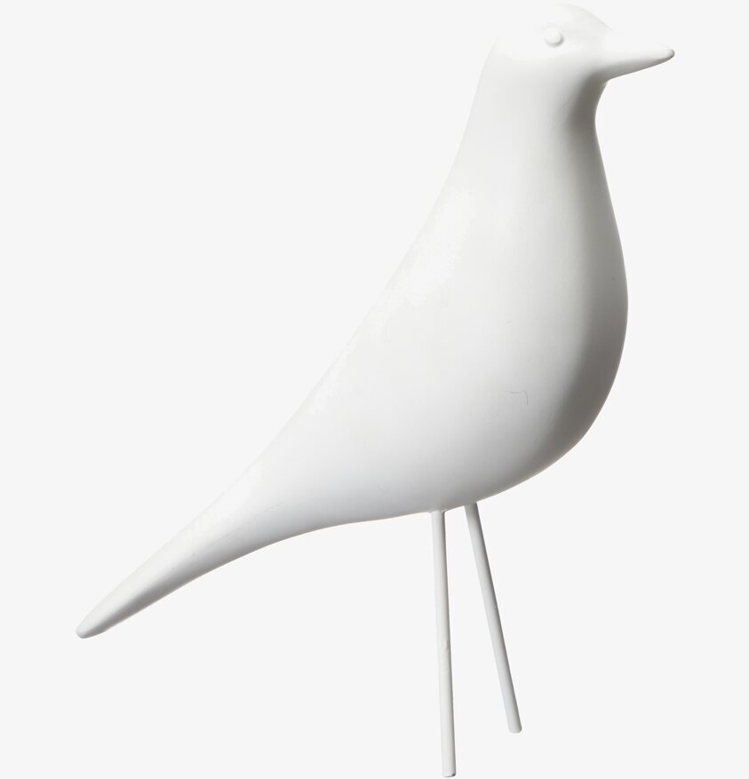 Fågel Vit M från Wikholm Form - elegant vit keramikfågel