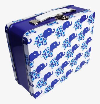 Lunchbox - Blå elefant från Blafre med dansande elefanter