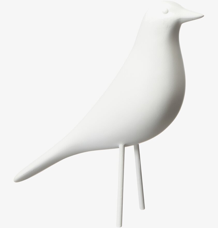 Fågel Vit S från Wikholm Form, minimalistisk vit skulptur