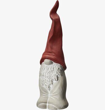 Tomte Niklas Grå/Röd från Wikholm Form med röd mössa