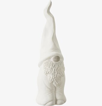 Tomte Niklas Vit Stor från Wikholm Form i vit keramik