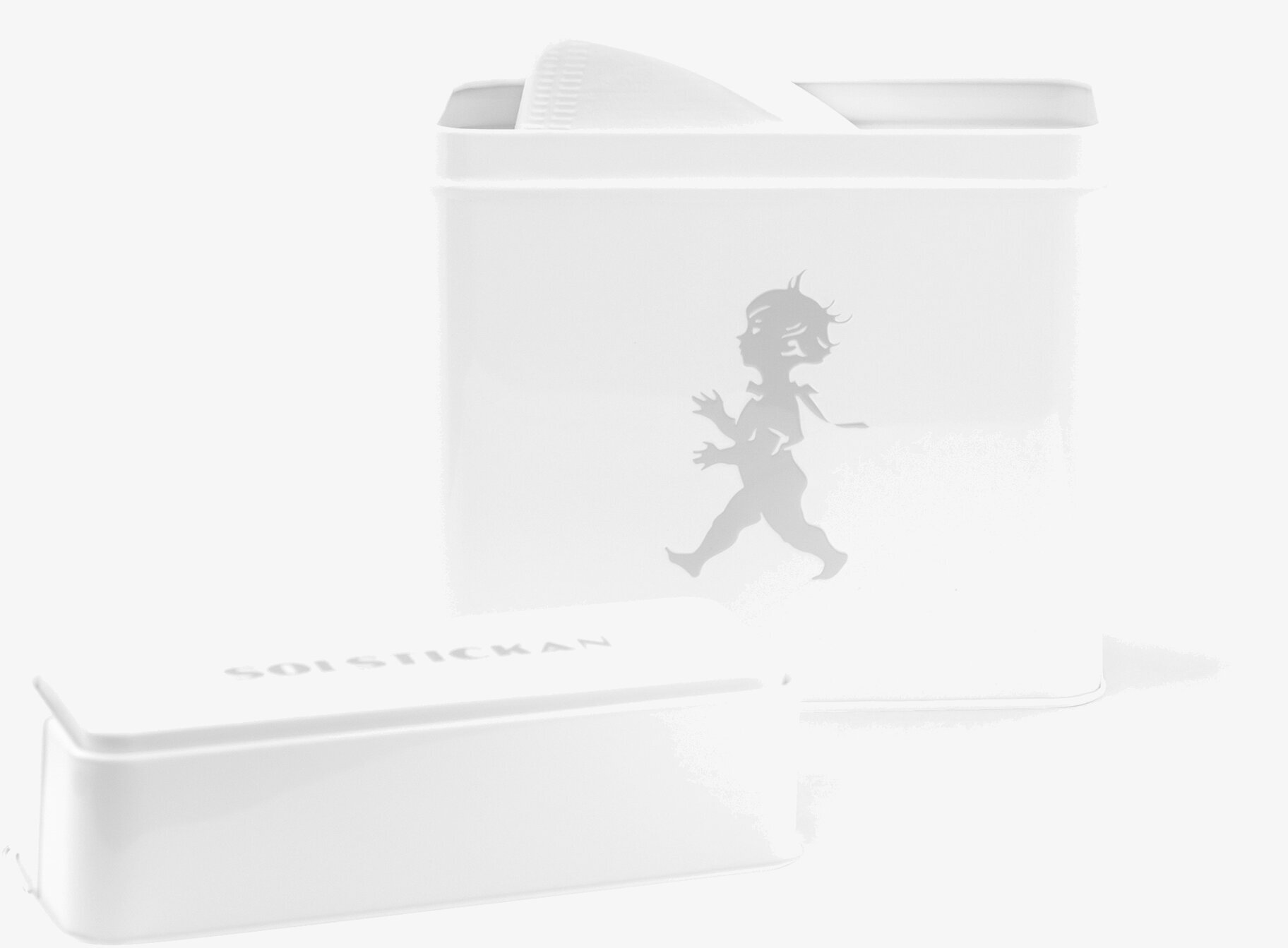 Plåtburk Kaffefilter Vit från Solstickan i minimalistisk stil