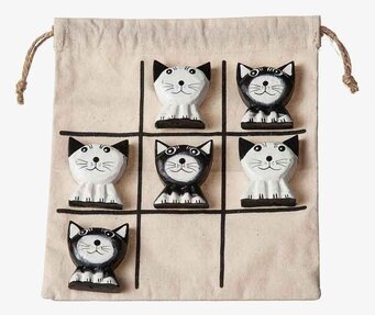 Tre I Rad - Katt från Different Design med tygpåse och katter