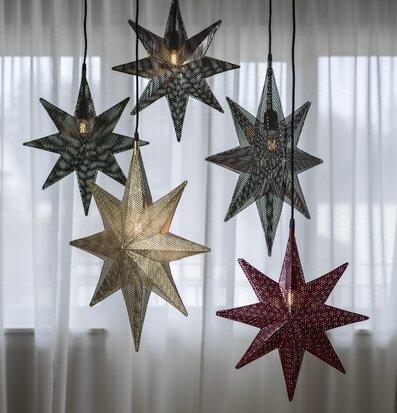 Stjärna Capella Svart Nickel 40 Cm från PR Home i fönster