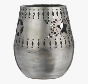 Bild av vacker lykta med stjärnmönster och industriell stil