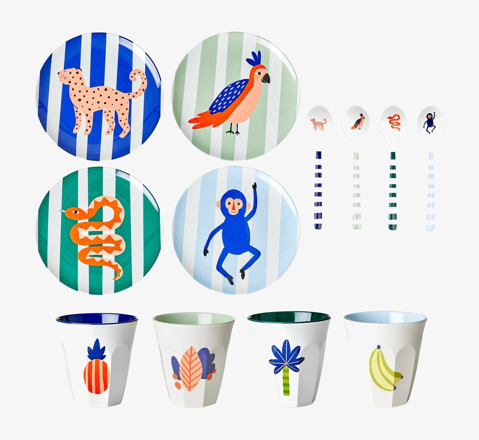 Giftbox Melamin - Jungle Theme från Rice med djurmotiv