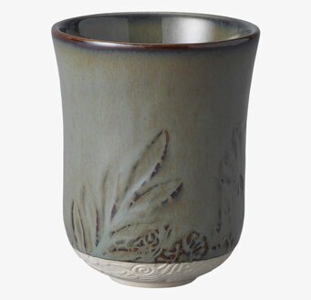 Latte Cup Arabesque Fig från Sthål, beige och grå kopp