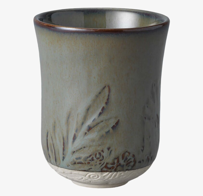 Latte Cup Arabesque Fig från Sthål, beige och grå kopp