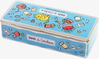 Bild av charmig plåtlåda för sysaker och hantverk