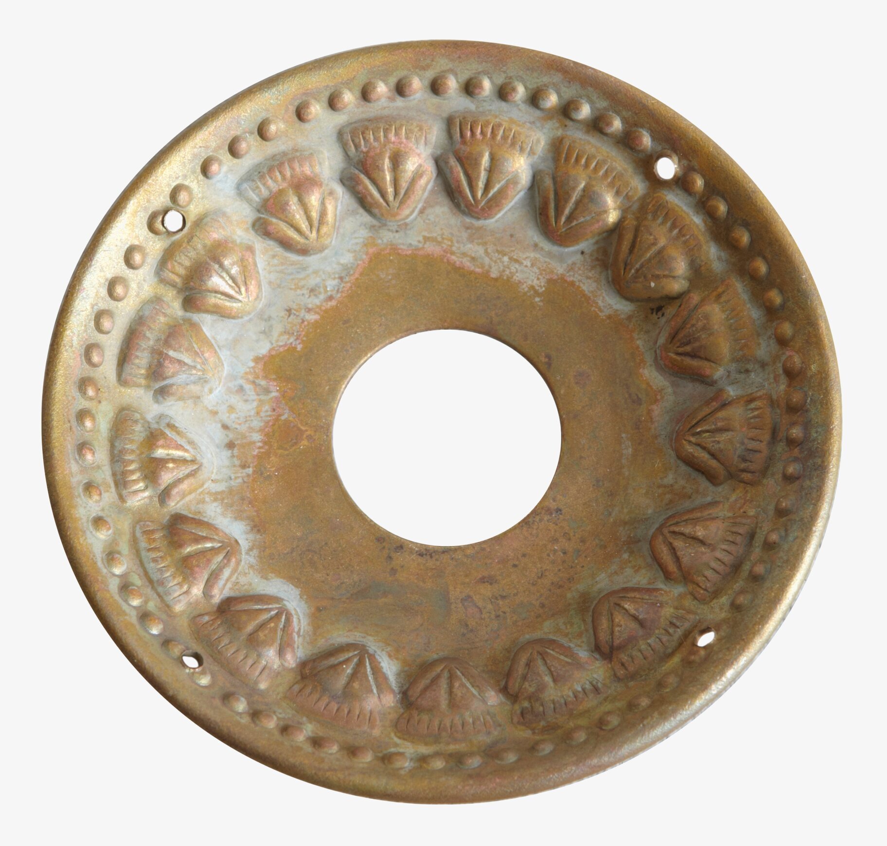 Colette Ljusmanschett Mässing från Affari med präglade mönster