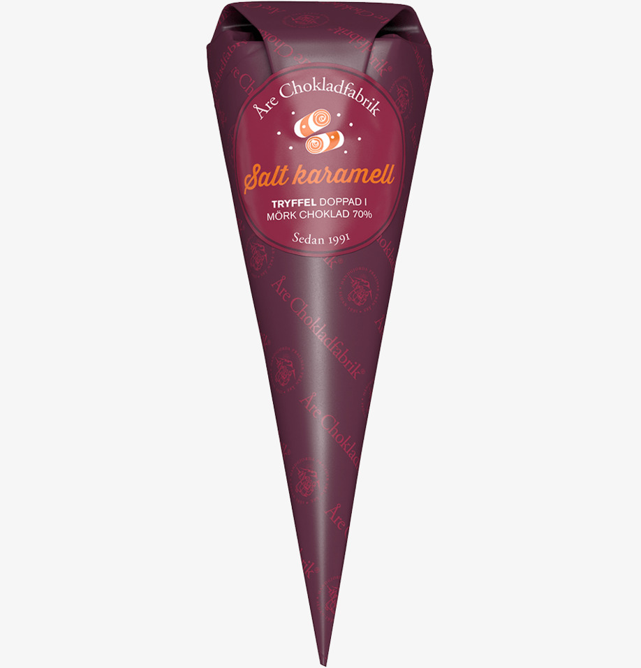 Salt Karamelltryffel - Chokladstrut från Åre Chokladfabrik