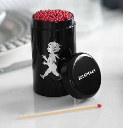 Tändsticksrör Svart Solstickan Tändstickor