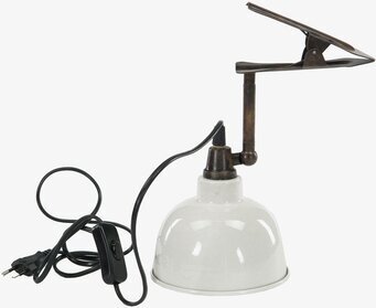 Lampa Clip El Emalj Vit från A Lot Decoration med klämma