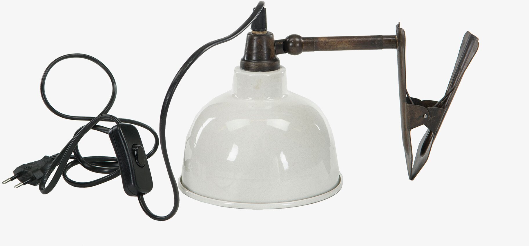 Lampa Clip El Emalj Vit från A Lot Decoration i vit emalj