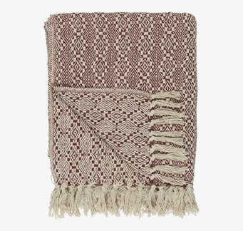 Pläd Harlekin Tegel från IB Laursen i tegelröd och beige