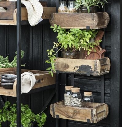 Vägghållare Murstensform från IB Laursen med köksartiklar