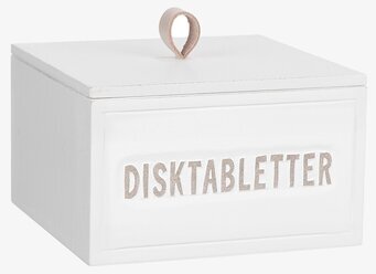 Trälåda Disktabletter från Different Design i vit finish