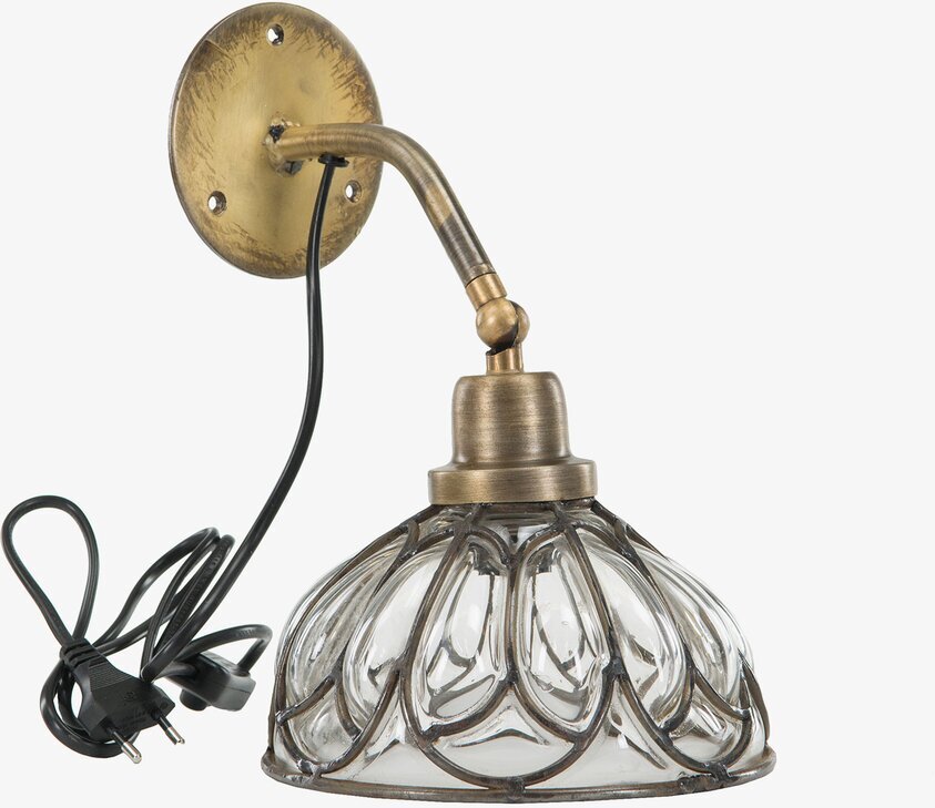 Vägglampa Glas Iris från A Lot Decoration i glas och mässing