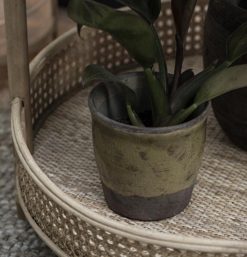 Sidobord Rotting från IB Laursen med växt i rustik kruka