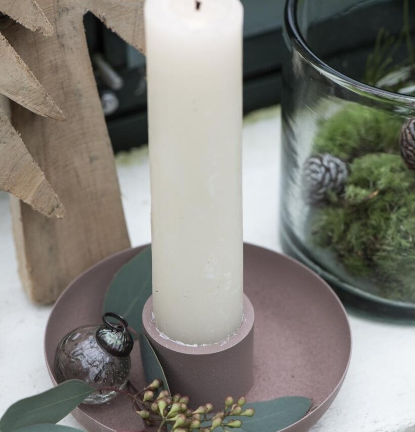 Rustikljus Cream Ø 3,8 cm från IB Laursen i ljusstake