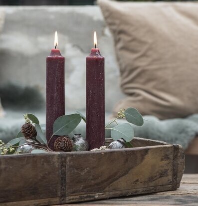 Rustikljus Rhododendron Ø 3,8 cm från IB Laursen i träbricka