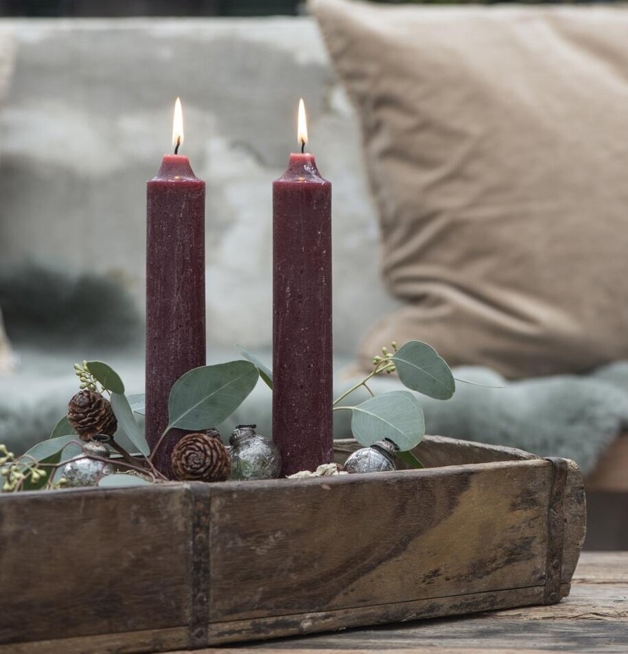 Rustikljus Rhododendron Ø 3,8 cm från IB Laursen i träbricka