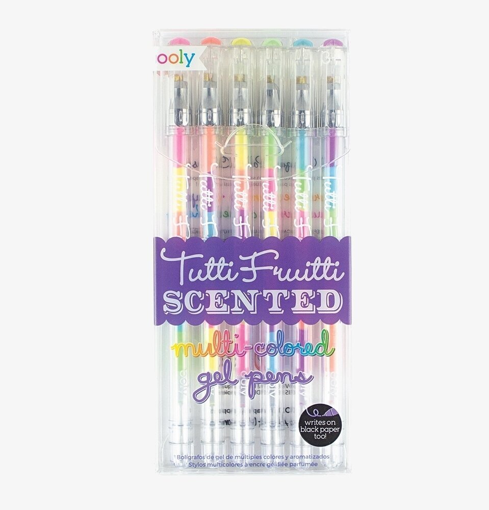 Tutti Fruitti Scented Gel Pens från Ooly i färgglad förpackning