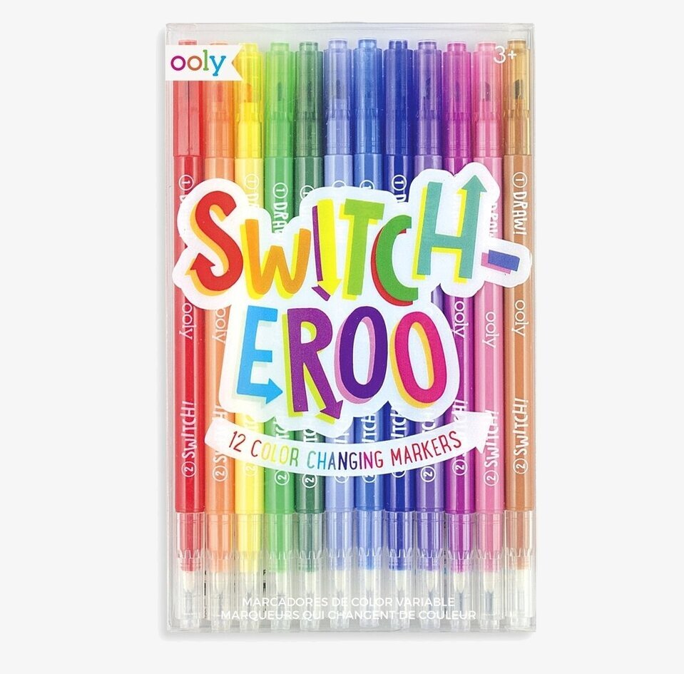 Switch-Eroo Color Changing Markers från Ooly i genomskinlig förpackning