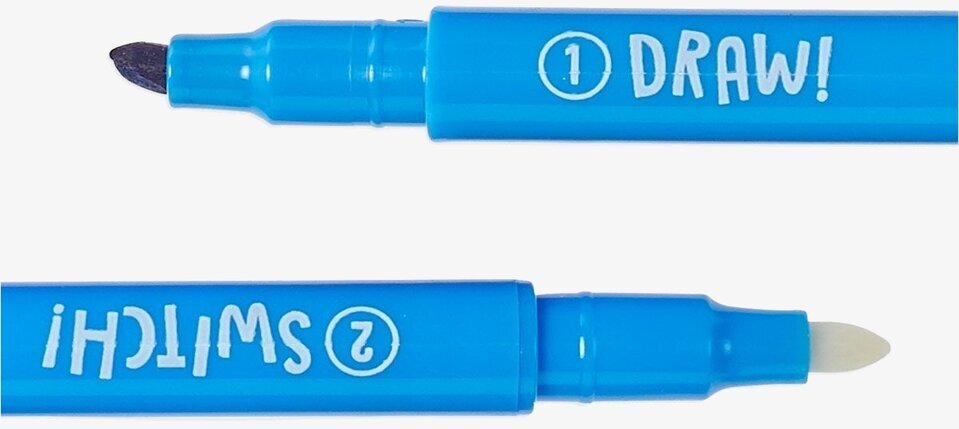 Switch-Eroo Color Changing Markers från Ooly på vit bakgrund