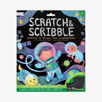 Scratch & Scribble – Space Explorers från Ooly för barn