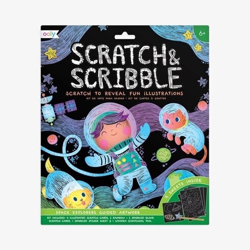 Scratch & Scribble – Space Explorers från Ooly för barn