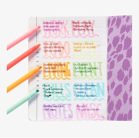 Pastel Mints – Scented Highlighters från Ooly i användning