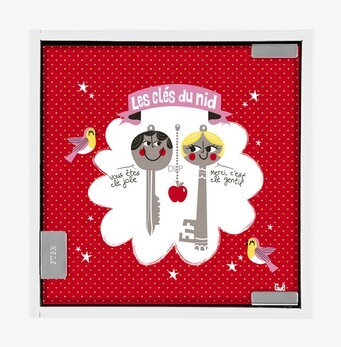 Nyckelskåp Röd från Derriére la porte med lekfull design