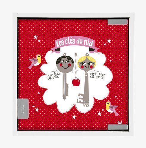 Nyckelskåp Röd från Derriére la porte med lekfull design