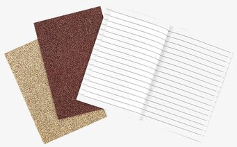 Oh My Glitter Notebook - Gold & Bronze från Ooly, tre böcker