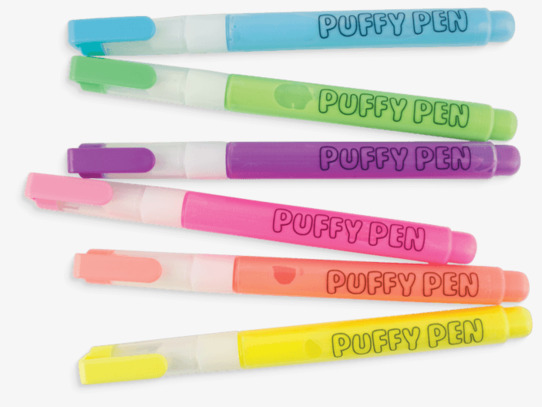 Magic Neon Puffy Pens från Ooly i fem livfulla färger