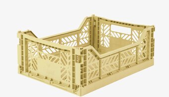 Förvaringsback Midi Banana från Aykasa i ljusgul plast