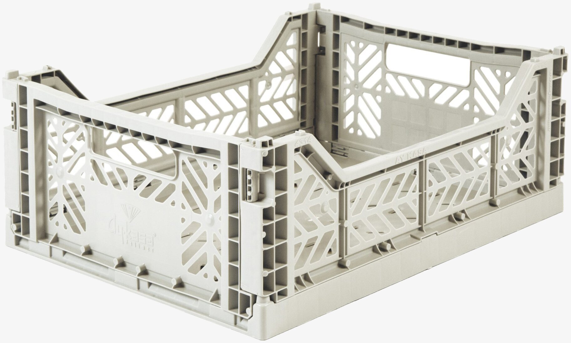 Förvaringsback Midi Light Grey från Aykasa i ljusgrå plast