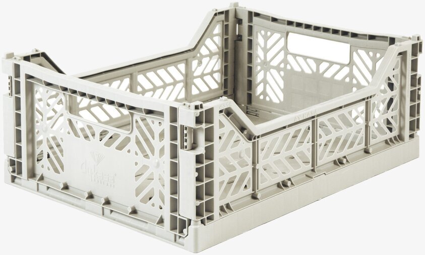 Förvaringsback Midi Light Grey från Aykasa i ljusgrå plast