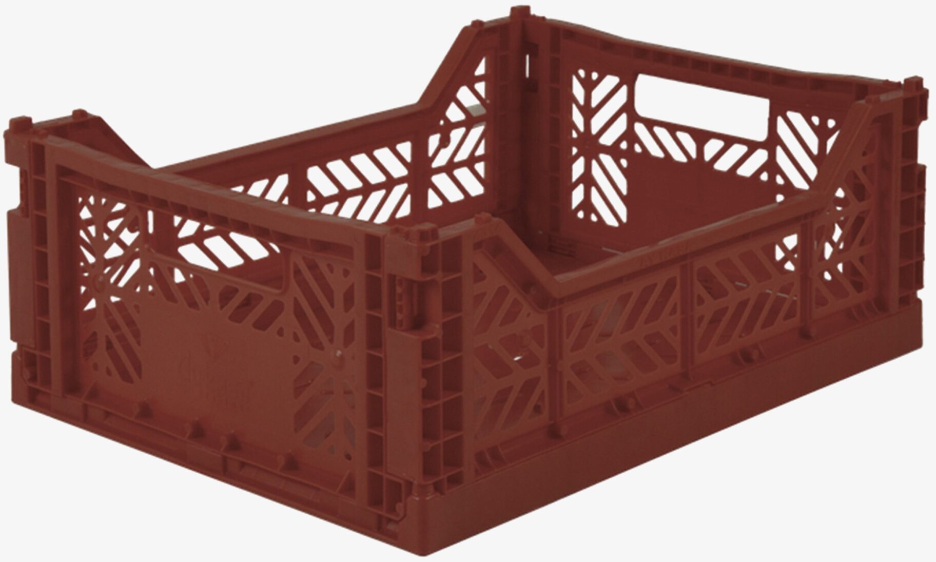 Förvaringsback Midi Tile Red från Aykasa i djup röd färg