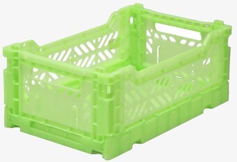 Förvaringsback Mini Fluorescent från Aykasa i limegrön färg