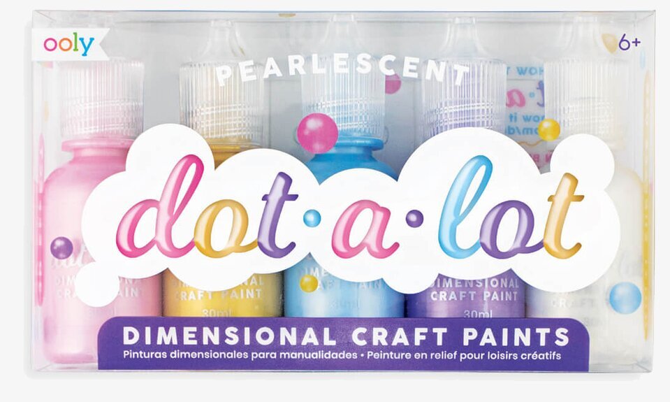 Dot-A-Lot Craft Paint - Pearlescent från Ooly, sex färger